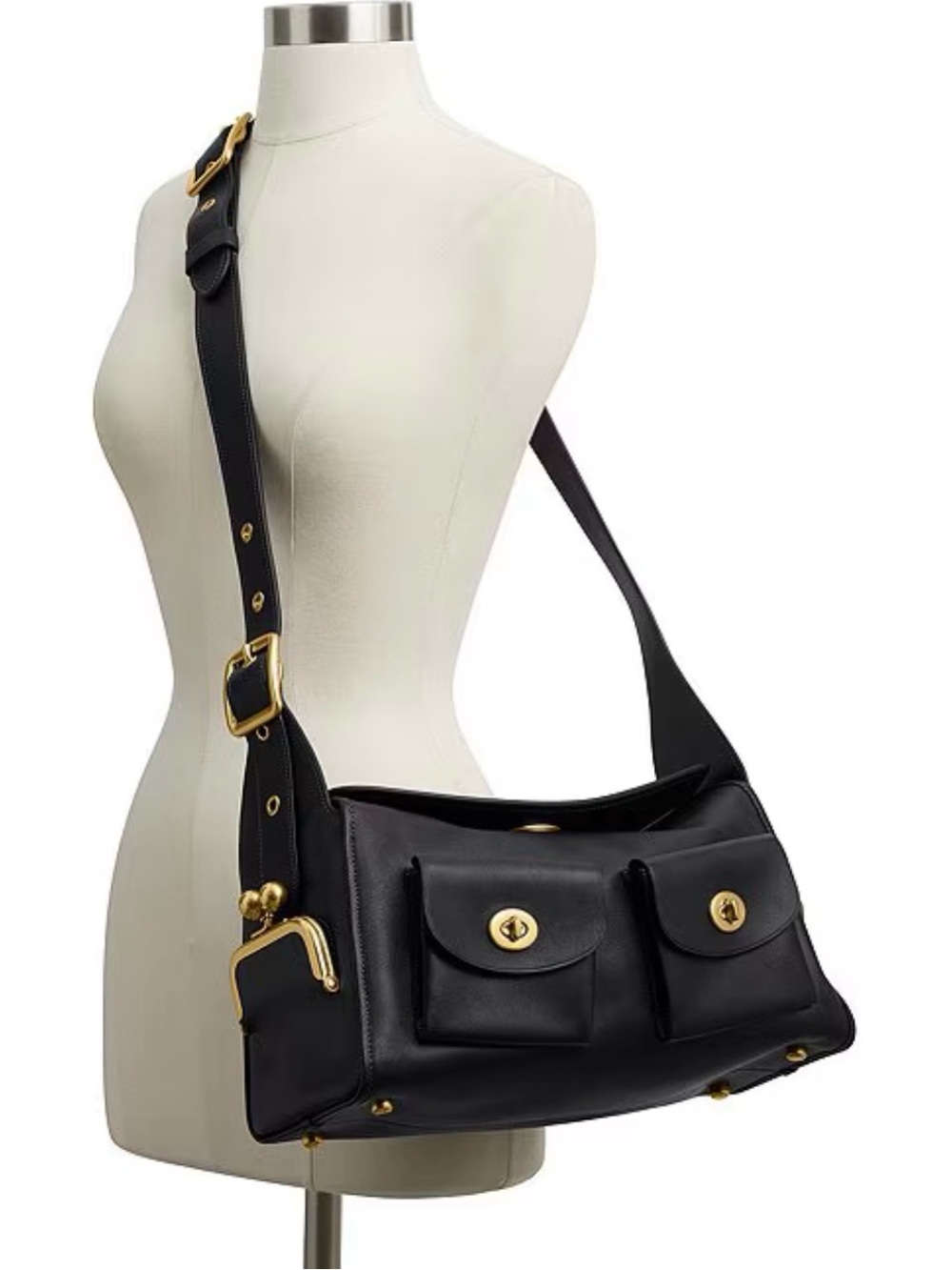 Coach Turnlock Haversack Leather Shoulder Bag - Picture 4 of 6